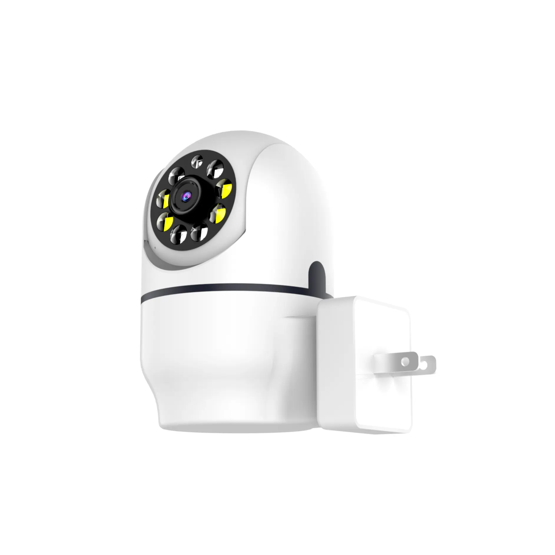 2MP Wireless Surveillance IP Camera Smart Wifi E27 5G Human Motion Detection Two-Way Audio Talking Alarm Socket IP Camera