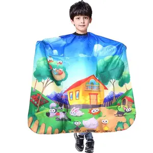 Kapsalon Kapper Speciale Kinderen Kapsel Doek Waterdichte Non-stick Haar Cartoon Baby Thuis Kapsel Kleding Sjaal Cape