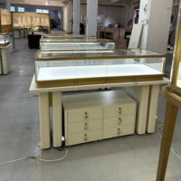 Vitrine de présentation, table, armoire, kiosque, verre transparent, éclairage LED, MDF, musée, exposition, bijouterie, magasin de détail, centre commercial