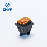 Mini interrupteur à bascule rond 2 broches étanche LED marche/arrêt momentané 16A 250V pour montage sur panneau, interrupteur électrique pour voiture et bateau