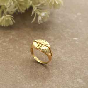 Bague Soleil Céleste Plaqué Or 14K Argent Luxe Mariage Quotidien - Product Image 1