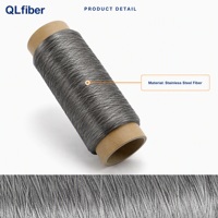 Industrial High Strength Stainless Steel Sewing Thread Temperature Resistant Metallic Yarn