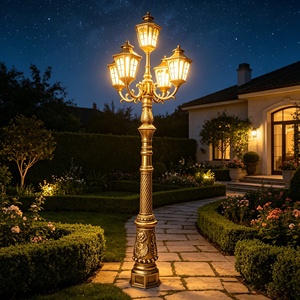 Éclairage paysager européen à grande échelle, éclairage extérieur pour jardin, villa résidentielle, lumière de cour LED, IP65, construction en métal et verre - Product Image 1
