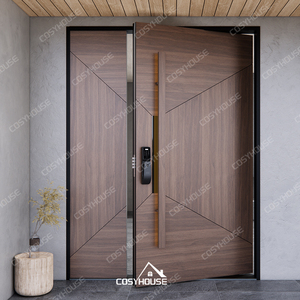 Porte esterne di sicurezza standard australiane una e mezza porta principale anteriore progetta una porta intelligente di sicurezza superiore per l'appartamento - Product Image 6