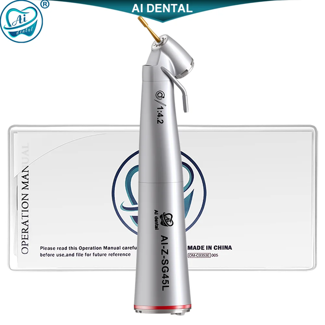 AI-Z-SG45L implantes dentales Handpiece 1:4:2 Increasing Optical Contra Angle External Cooling Irrigation Dental Equipments