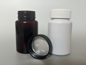 Botella Redonda de 100 ml, Blanca/Marrón, con Estampado Dorado, Resistente, para Niños, al por Mayor, al Mejor <span class=keywords><strong>Precio</strong></span>, para Medicamentos y Cápsulas - Product Image 3