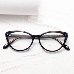 Lunettes de vue pour femmes, monture complète œil de chat, noir uni, anti-UV, correction de la vision, montures pour visage ovale, adultes - Product Image 6