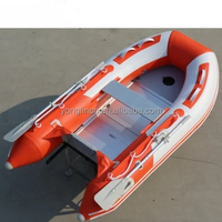 Bateau gonflable Semi-rigide Offre Spéciale, bateau à rames gonflable et bateau de pêche avec plancher et palettes en aluminium