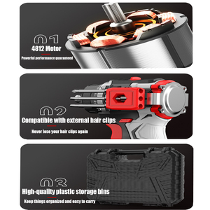 Serie di Trapani Senza Fili con <span class=keywords><strong>Accessori</strong></span>, Motore Brushless Multiuso, Velocità Variabile, Kit Utensili Elettrici, Coppia Massima 55Nm - Product Image 5