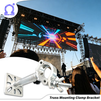 Soporte de Montaje para Truss con Abrazadera Ajustable de Media Unión y Base Multiorificio para Montaje en Techo y Pared para Empresas de Alquiler de Equipos AV