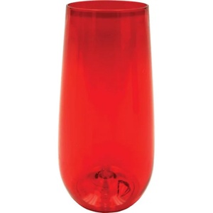 Flûte à champagne sans pied en plastique transparent avec impression numérique couleur intégrale double face pour événements d'entreprise promotionnels - Product Image 1