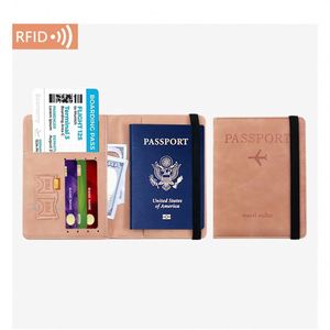 Wholesale Blank Men Family Travel <b>Wallet</b> Passport Cover Case Custom Logo Pu Leather Rfid Blocking Passport <b>Holder</b> - Product Image 4