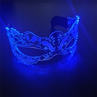 Masque de mascarade vénitien lumineux à LED, masque de fête en acrylique lumineux en forme de papillon pour Halloween, carnaval, cosplay, discothèque, bar, costume