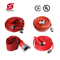 Vente directe usine – Tuyau en caoutchouc nitrile rouge 50 mm 65 mm, haute résistance à l'abrasion, avec raccords instantanés BS, pour lutte contre l'incendie
