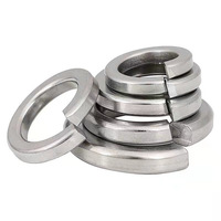JQS 304 Stainless Steel Spring Washer GB93 Open Elastic with Washed Finish a Grade Hardness Heavy Industry 10mm Screws