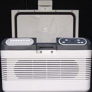 Mini Electronic Fridge 12V 24V 220V Dual Use Portable Car Home <b>Refrigerator</b> Semiconductor Cooling Plastic Body - Product Image 1