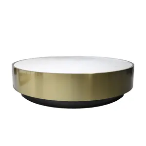 New Living Room Metal Aluminium Coffee Table Round Shaped Brass Antique Finished Luxury Coffee Table