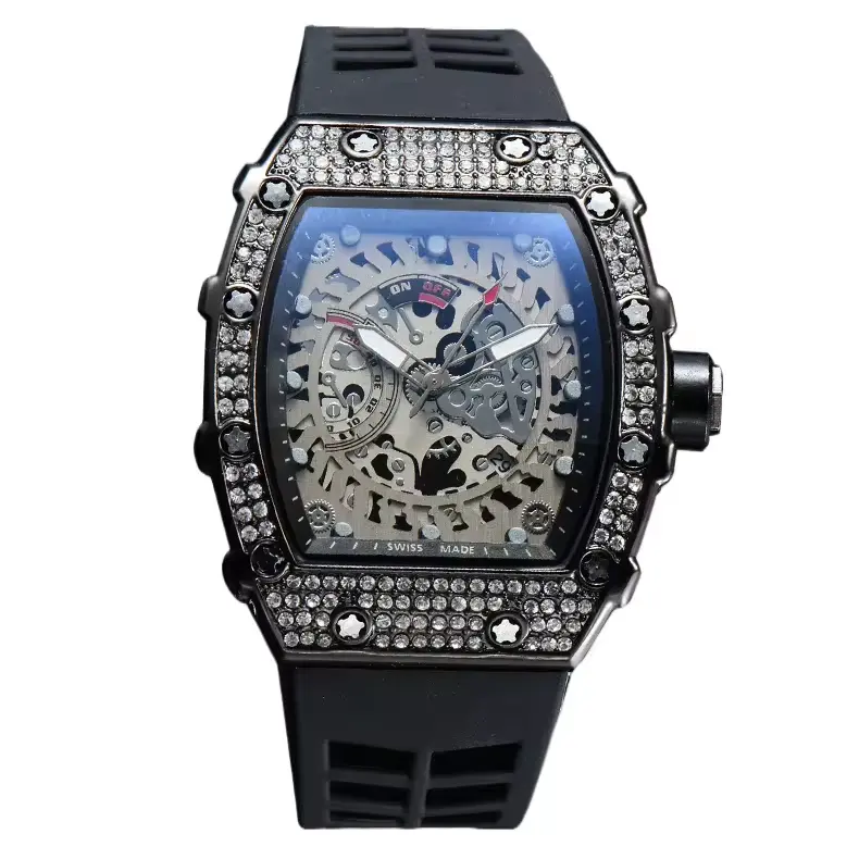 Venta caliente Mens Luxury Richard Watch Mens Hip Hop Jewelry Watch Nuevo diseño Relojes para hombre