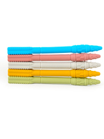 Jouet de dentition en silicone sans BPA, sûr, en forme de fusée, avec tube creux pour mâcher