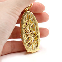Pendentif personnalisé en moissanite Notre-Dame de Guadalupe Vierge Marie plaqué or 14 carats, micro-pavé, style hip-hop, bijoux catholiques unisexes