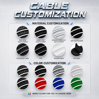 Câble audio AUX personnalisé de type C à 3,5 mm mâle, noir, en nylon tressé, avec prise plaquée or, cordon stéréo haute fidélité