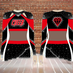 Conjunto de Top y Pantalones Cortos de Animadoras para Niños, Unisex, de Algodón y Spandex, Personalizado, Servicio OEM, Peso del Tejido 180g - Product Image 2