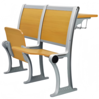 Chaise d'auditorium moderne à mécanisme à ressort, chaise pliante fixe, chaises d'église avec table d'écriture