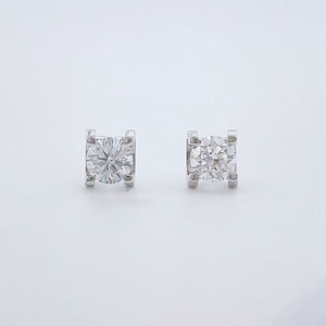 Pendientes de Oro Blanco de 18K con Diamantes de Laboratorio, Diseño de Cabeza de Toro Redonda, Pendientes de Moda, Tipo Stud, Hoop, Drop, Huggie, Moissanita, Pendientes de Aro de Moda Llamativos - Product Image 1