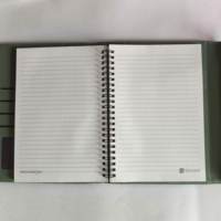 Portefeuille A5 en PU rigide personnalisé en gros avec carnet à spirale amovible, emplacements pour cartes de visite, grande poche et fermeture magnétique