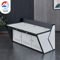 Meja Komputer Kantor Murah dengan Rak Keyboard dan Kabinet untuk Casing Komputer