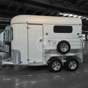 Nouvelle Conception Remorque à Chevaux 2 Essieux à Chargement Direct Deluxe Galvanisée à Chaud avec Jantes en Alliage et Espace de Vie pour Courses Hippiques - Product Image 2