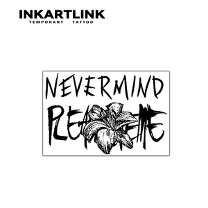Autocollant de tatouage personnalisé NEVERMIND, motif fleur de lys, style rock, à base de plantes, semi-permanent 15 jours, pour le corps, les mains et les doigts, vente en gros - Product Image 4