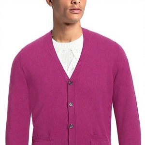 Cárdigan de Invierno para Hombre, Color Sólido, Lana/Acrílico, Bordado Personalizado, Alta Calidad, Antiarrugas, Transpirable, Secado Rápido, Estilo Europeo - Product Image 6
