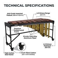 Practice and Portable 4.3 Octave Marimba - Premium Padauk - Artist Approved