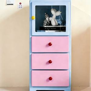 Meuble de rangement de style industriel coloré, buffet rectangulaire de 900 mm, type sur pied, organisateur multifonctionnel et polyvalent pour la maison - Product Image 5