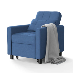 Canapé-lit pliable Pinzhi Home personnalisé <span class=keywords><strong>bleu</strong></span>, petit canapé-lit pliable avec rangement - Product Image 2