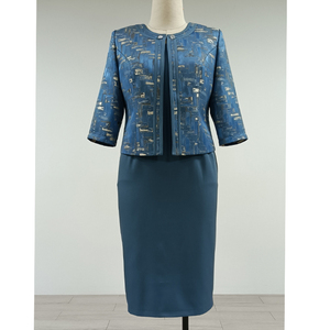 Quality Formal Print Turkey Dress Plus Size Women One <b>Set</b> Brocade Suit for Mother of Bride - Product Image 4