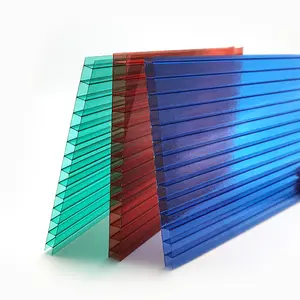 Двухслойный синий 10 мм высокотемпературный поликарбонатный лист для наружного тента