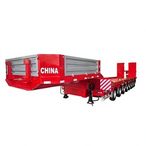<span class=keywords><strong>Semi</strong></span>-remorques personnalisées à 8 essieux extensibles de 80 tonnes en acier pour le transport de conteneurs par camion <span class=keywords><strong>Semi</strong></span>-remorque à plat - Product Image 1