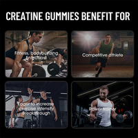 Vente en gros sans sucre, en vrac, OEM, marque privée, sport, Nutrition avant l'entraînement, 5 mg de gommes monohydratées à la créatine
