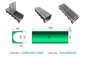 รางน้ำฝนไฟเบอร์กลาส FRP GRP และฝาครอบรางน้ำ วัสดุก่อสร้างโลหะ - Product Image 4