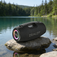 Nouveau haut-parleur sans fil haute puissance 120W, portable pour l'extérieur, lecteur de musique de fête DJ, son premium, design élégant, S78, étanche
