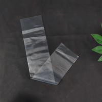 Pochette plate en PE transparente, longue et étroite, avec logo personnalisé, à ouverture supérieure, thermoscellable, recyclable, pour bijoux, chaînes, profilés et quincaillerie, faible MOQ