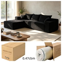 Canapé compressible luxueux et pratique, avec mousse haute résilience, économique et durable, adapté à la maison et aux hôtels.