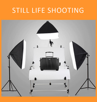 GuangYi meja menembak PVC, fotografi Studio 60*130cm aluminium Aloi & meja menembak meja latar belakang putih dengan klip
