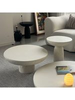 Ensemble de tables basses Wabi Sabi Mushroom, aspect ciment noir, fibre de verre FRP, tables d'appoint rondes imbriquées, table centrale pour salon, lot de 3