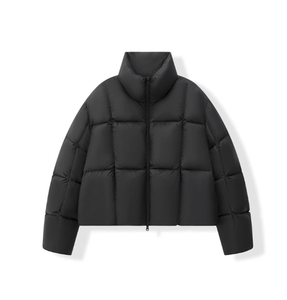 Nouvelle collection hiver 2025 – Doudoune courte unie haut de gamme anti-froid à col montant pour homme et femme - Product Image 4