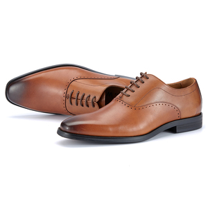 Zapatos Oxford Clásicos de Cuero Genuino, Diseño Italiano, para Hombre, con Cordones, Impermeables, Punta Cuadrada, Formales, Otoño - Product Image 6