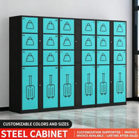 Casier intelligent de stockage de bagages de grande capacité pour supermarché, casier de stockage en libre-service avec code QR, casier partagé à reconnaissance faciale