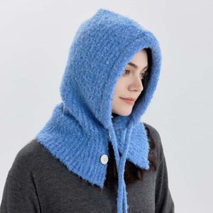 Chapeau en laine à cordon <span class=keywords><strong>de</strong></span> serrage tricoté Balaclava pour femmes Automne Hiver Chaud Respirant Imperméable <span class=keywords><strong>Masque</strong></span> d'oreille pour le <span class=keywords><strong>ski</strong></span> - Product Image 3